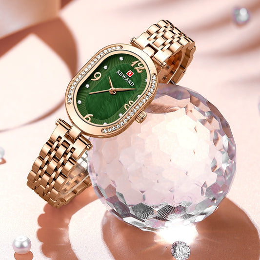 Oval Fashion Diamond Luxury Women Watch Montre Femme - Hiccupzz