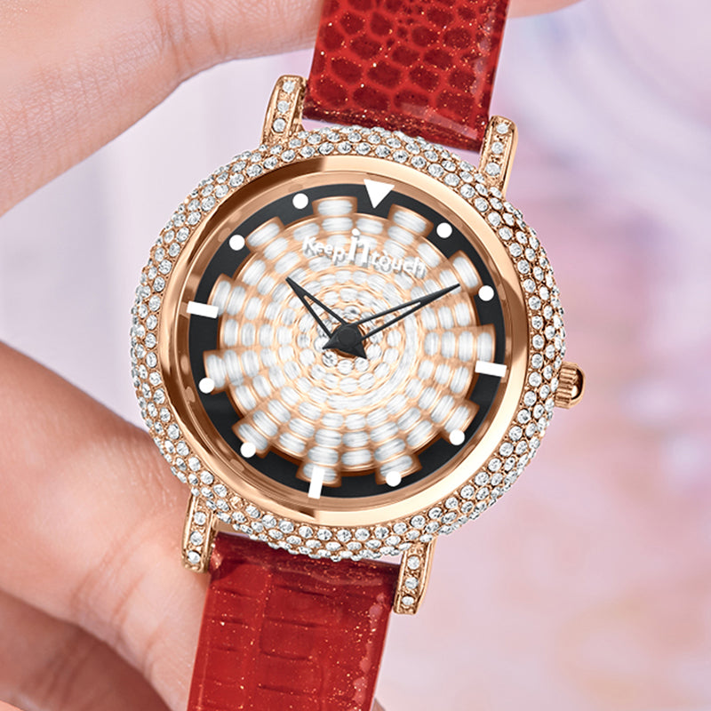 Latest Design Rhinestone Luxury Waterproof Japan Quartz Wrist Watches for Women - Hiccupzz