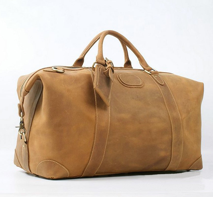 Vintage Crazy Horse Genuine Travel Bag Large - Hiccupzz