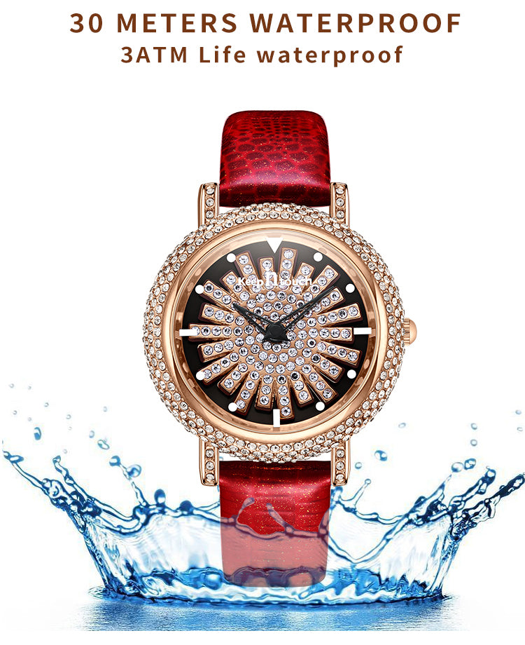 Latest Design Rhinestone Luxury Waterproof Japan Quartz Wrist Watches for Women - Hiccupzz