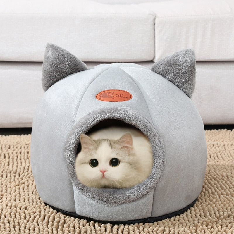 New Deep Sleep Comfort In Winter Cat Bed Iittle Mat Basket Small Dog House Products Pets Tent Cozy Cave Nest Indoor Cama Gato - Hiccupzz