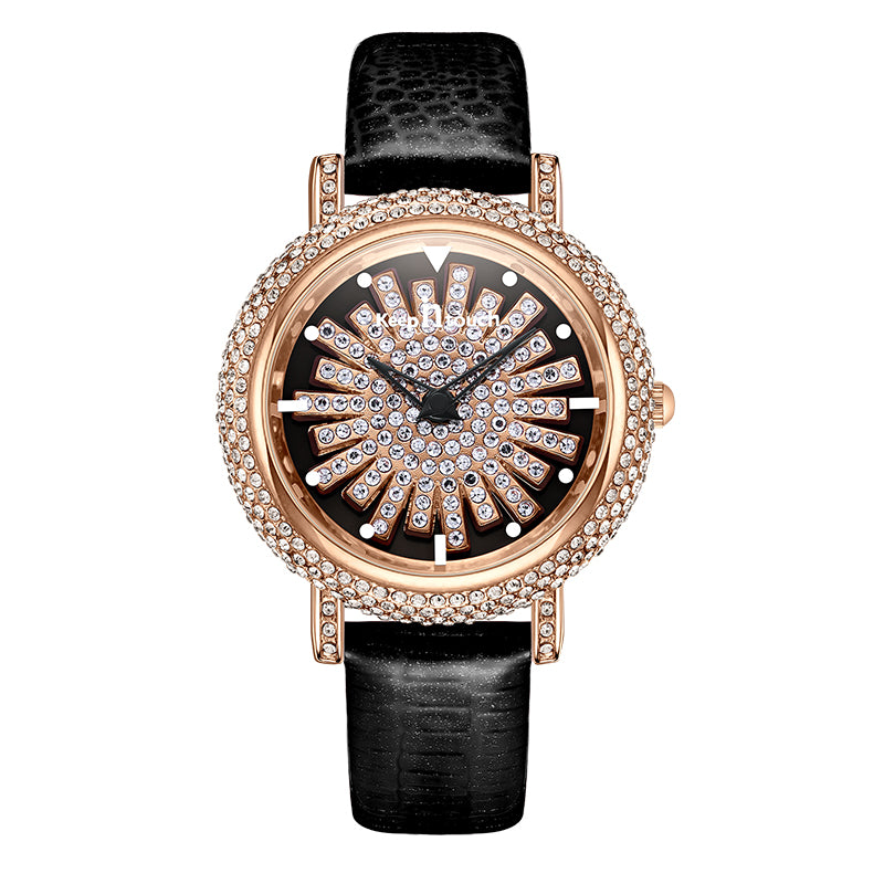Latest Design Rhinestone Luxury Waterproof Japan Quartz Wrist Watches for Women - Hiccupzz