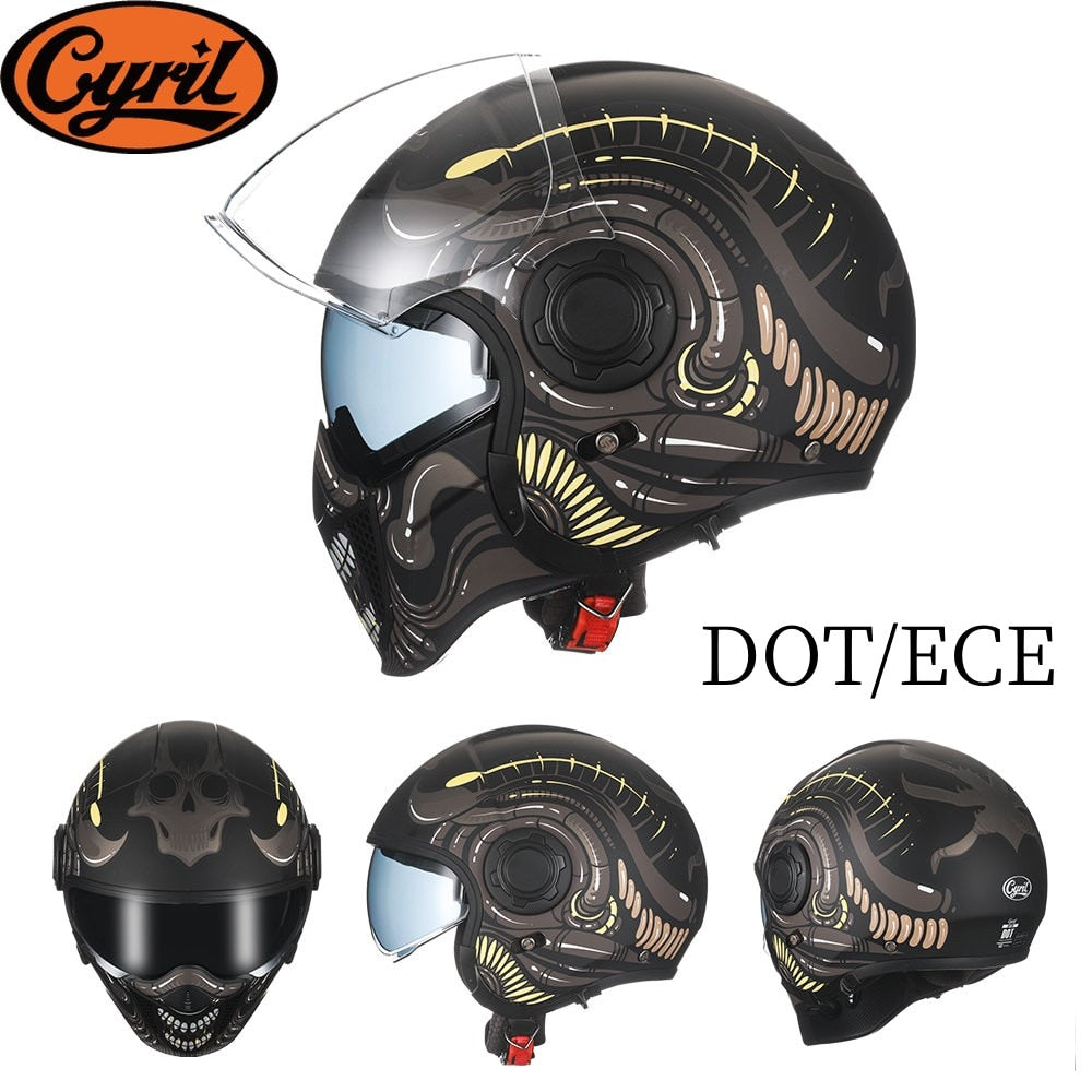 Modular Motorcycle Full Face Helmet DOT ECE Approved - Hiccupzz