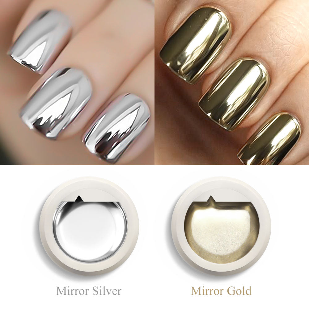 5ml New UV Metallic Gel Silver Gold Mirror Effect Reinforce Keep Nail C Arc UV Construction - Hiccupzz