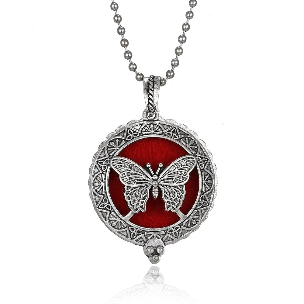 Aromatherapy Necklace Tree of Life Diffuser,Pendant Essential Oil Perfume Aroma Diffuser Necklace - Hiccupzz