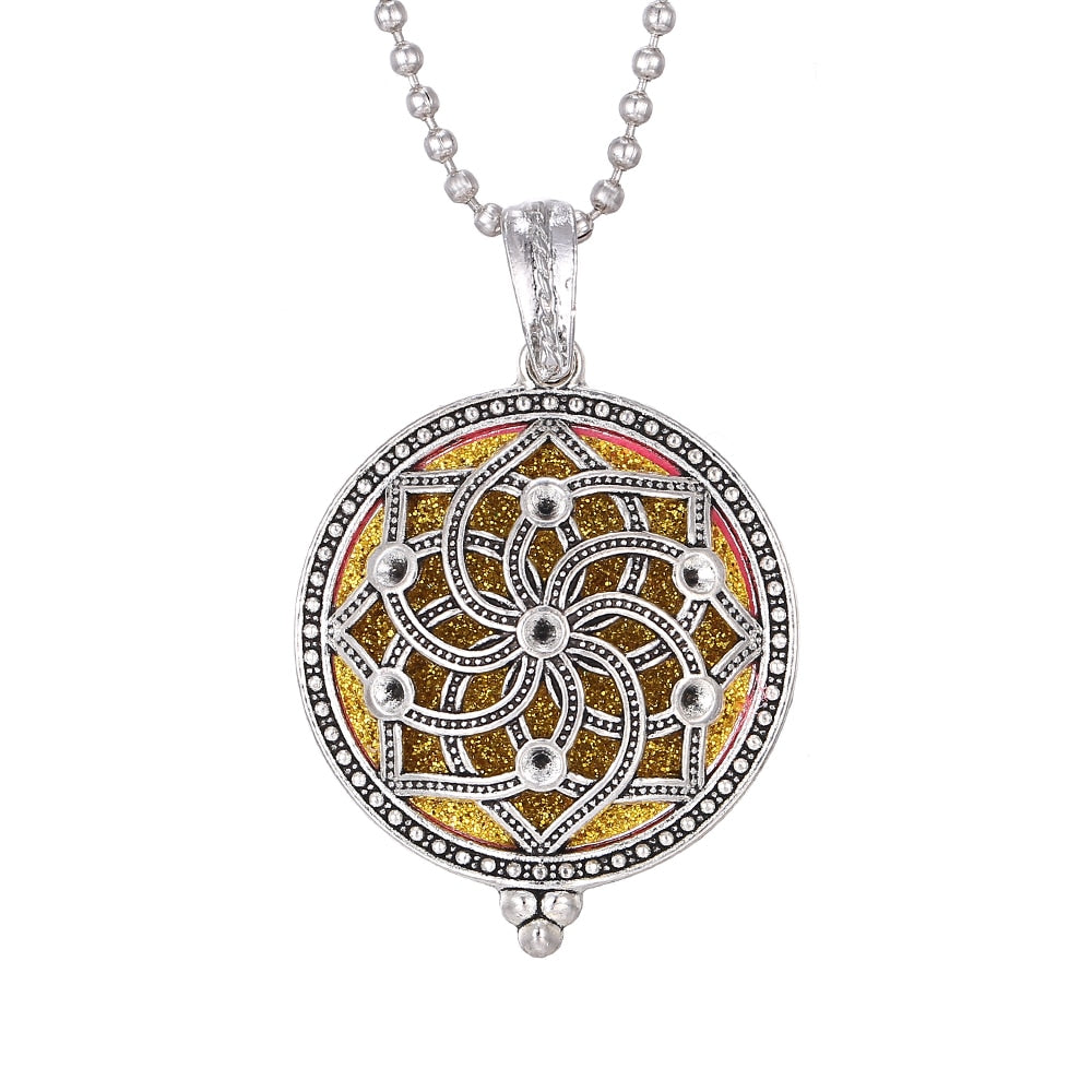 Aromatherapy Necklace Tree of Life Diffuser,Pendant Essential Oil Perfume Aroma Diffuser Necklace - Hiccupzz