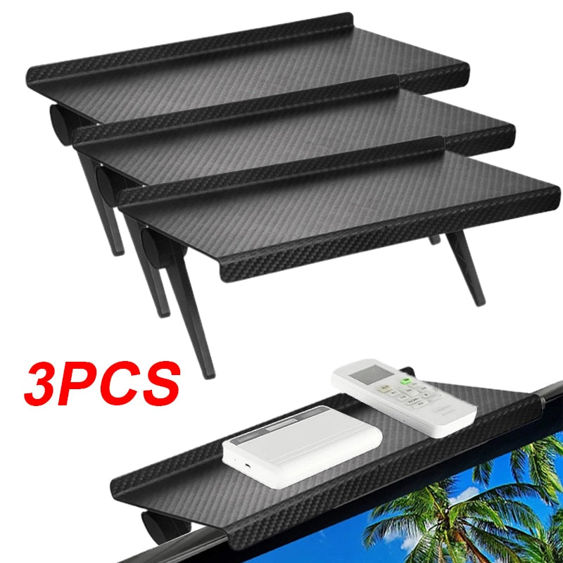 TV Screen Top Storage Shelf Adjustable Monitor Storage Rack Computer Desktop Display Stand TV Router Storage Rack Home Organizer - Hiccupzz