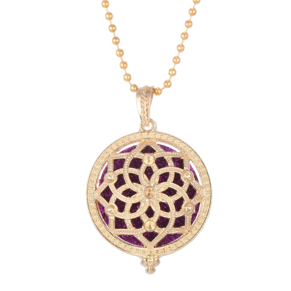 Aromatherapy Necklace Tree of Life Diffuser,Pendant Essential Oil Perfume Aroma Diffuser Necklace - Hiccupzz
