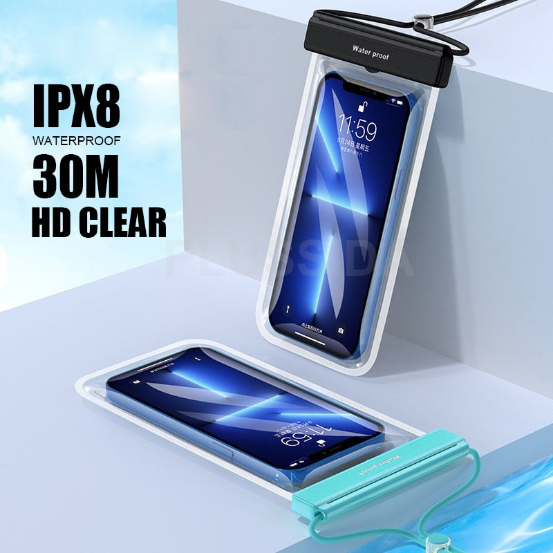 Waterproof Phone Case Under 7.0 inches For iPhone 13 14 Pro Max , Huawei, Xiaomi, Redmi, Note Samsung - Hiccupzz