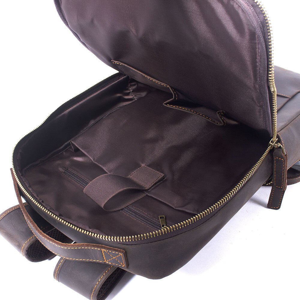 Vintage Crazy Horse Genuine Leather Backpack for Men - Hiccupzz