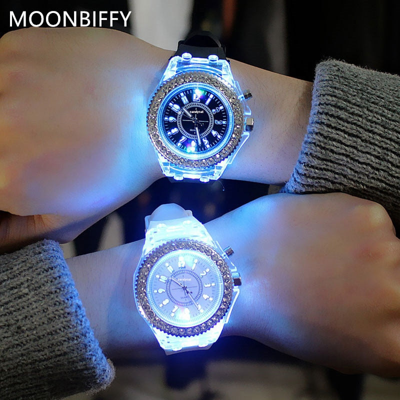 Flash Luminous Rhinestone Led Watch Trends for girls - Hiccupzz