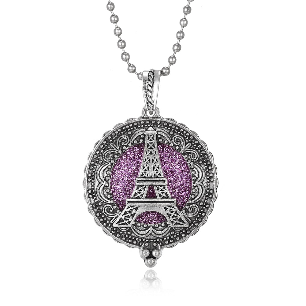 Aromatherapy Necklace Tree of Life Diffuser,Pendant Essential Oil Perfume Aroma Diffuser Necklace - Hiccupzz
