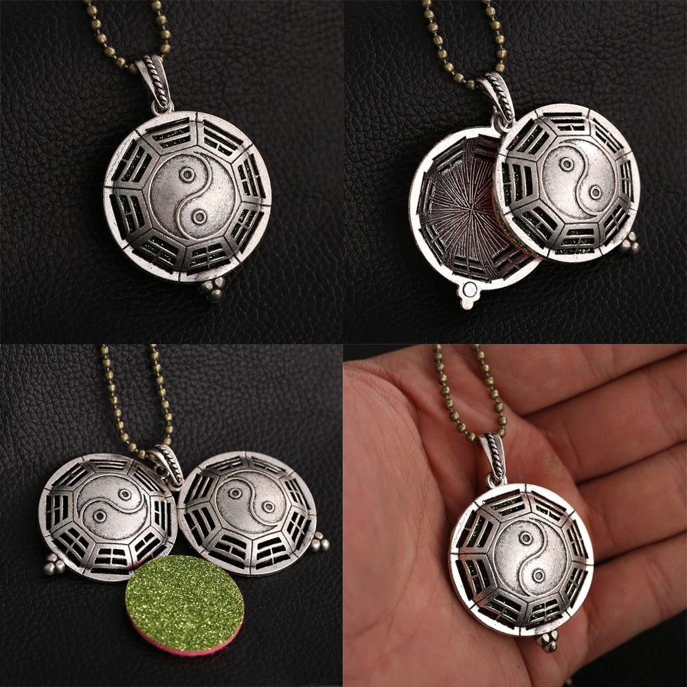 Aromatherapy Necklace Tree of Life Diffuser,Pendant Essential Oil Perfume Aroma Diffuser Necklace - Hiccupzz