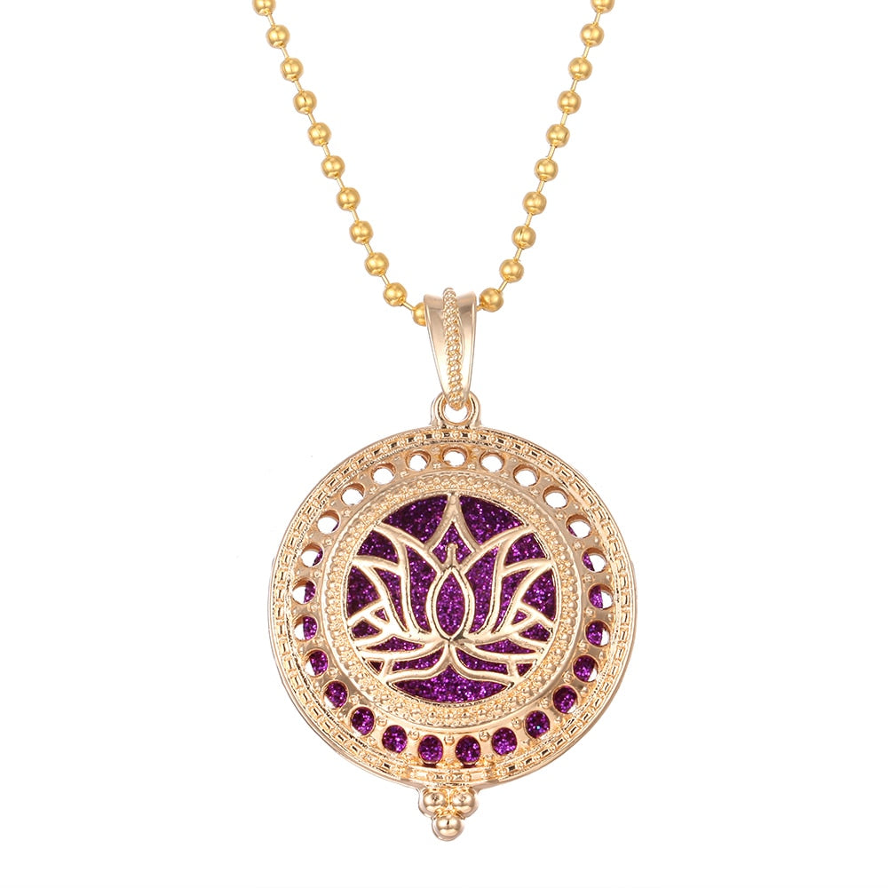 Aromatherapy Necklace Tree of Life Diffuser,Pendant Essential Oil Perfume Aroma Diffuser Necklace - Hiccupzz