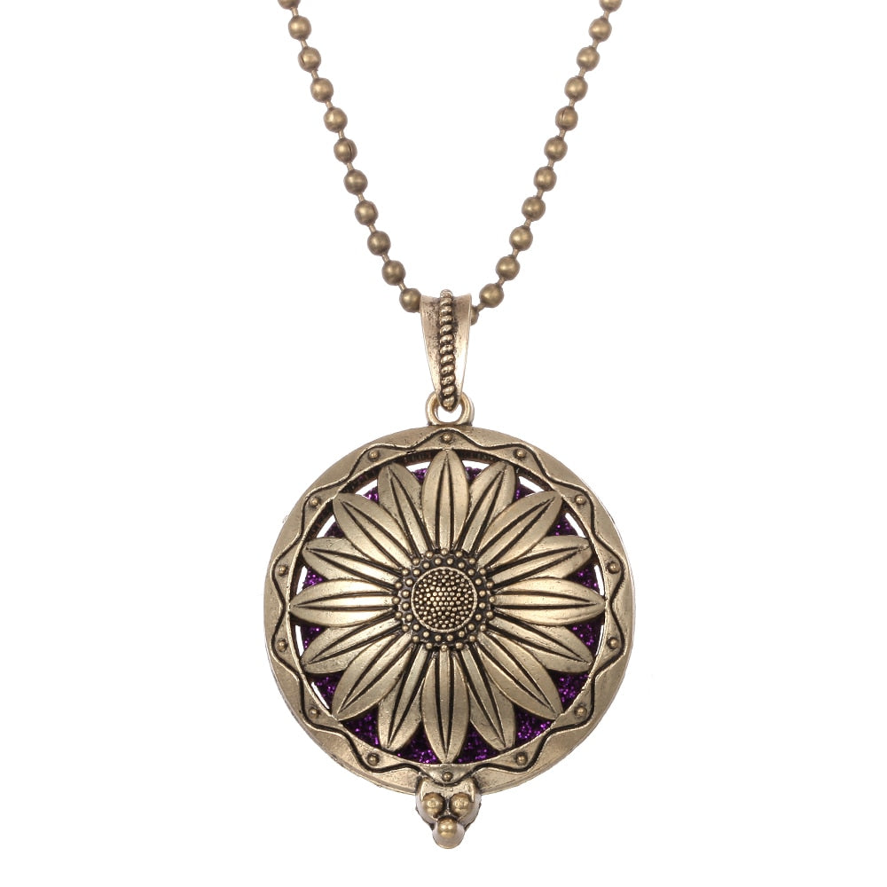 Aromatherapy Necklace Tree of Life Diffuser,Pendant Essential Oil Perfume Aroma Diffuser Necklace - Hiccupzz