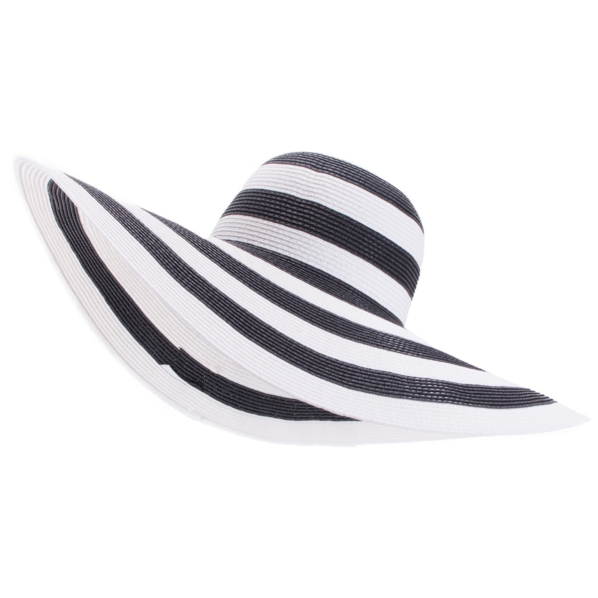 7.1''/18cm Foldable Oversized Huge Wide Brim Sun Beach Hats Straw Summer Wedding Womens Ladies Floppy Party Dressy - Hiccupzz