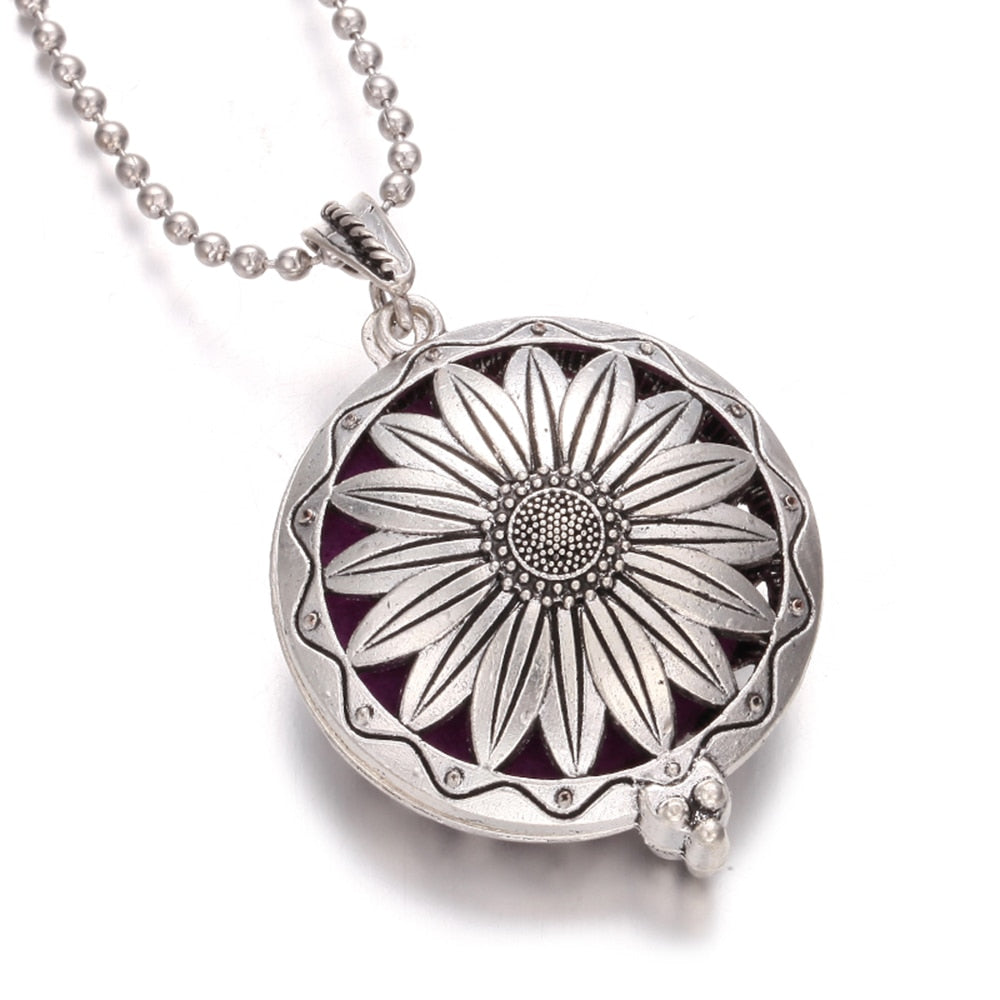 Aromatherapy Necklace Tree of Life Diffuser,Pendant Essential Oil Perfume Aroma Diffuser Necklace - Hiccupzz