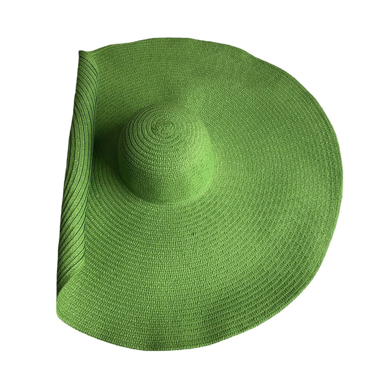 Simple Large Foldable 25cm Wide Brim Floppy Straw Hat For Women Girl Uv Protection Sun Hat Female Holiday Beach Panama Shade Cap - Hiccupzz