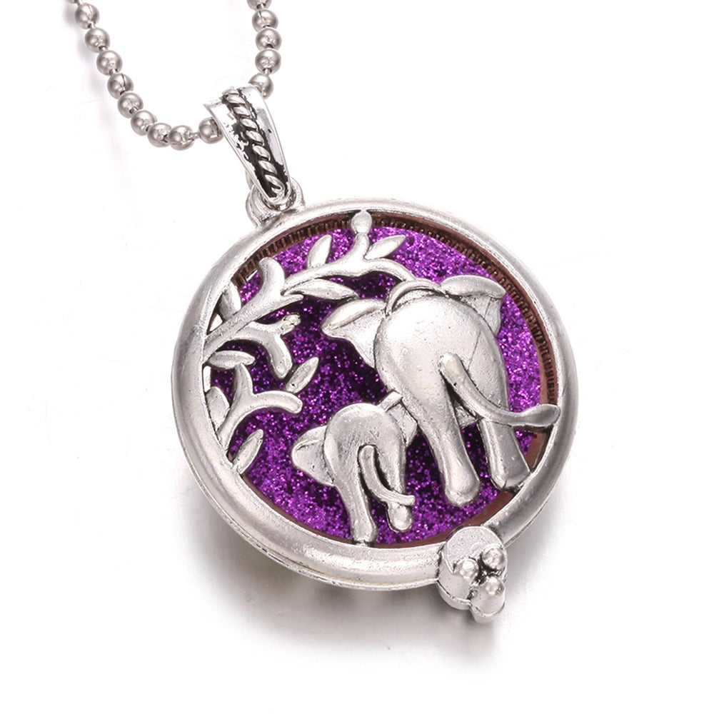 Aromatherapy Necklace Tree of Life Diffuser,Pendant Essential Oil Perfume Aroma Diffuser Necklace - Hiccupzz