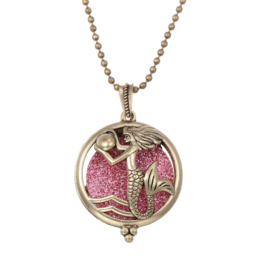 Aromatherapy Necklace Tree of Life Diffuser,Pendant Essential Oil Perfume Aroma Diffuser Necklace - Hiccupzz