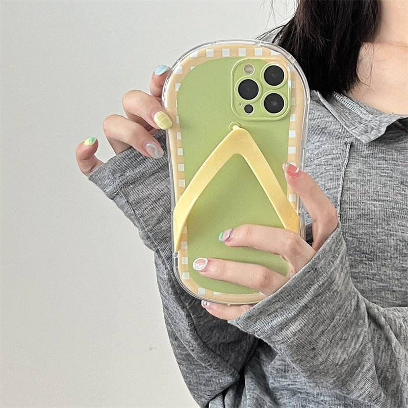 Checkerboard Lattice Creative Slippers Phone Case - Hiccupzz
