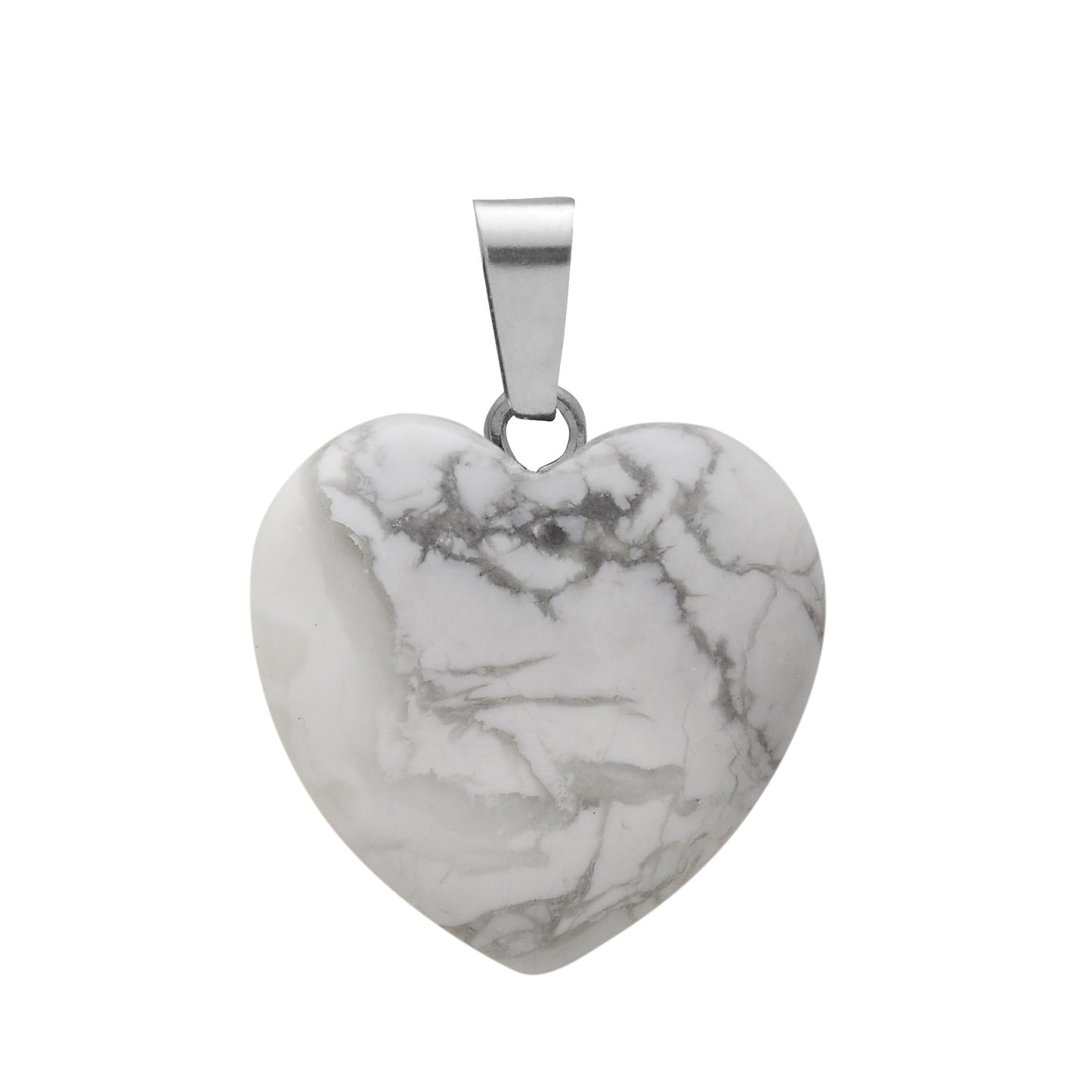 Hand-carved Love Heart Shaped Rough Stone Peach Heart Crystal Necklace - Hiccupzz