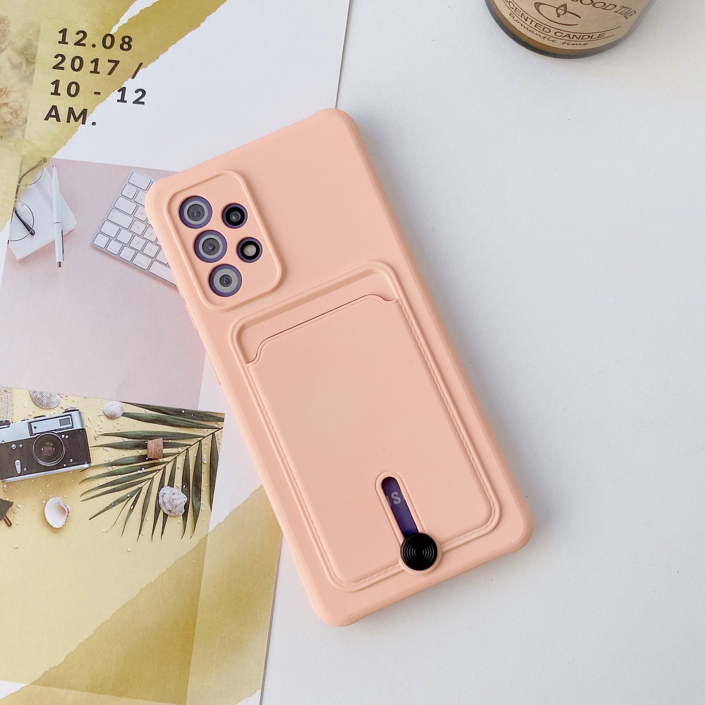 Suitable For A03S Anti-fall Card Pack A52 Mobile Phone Case S21 Pull All-in-one A22 All-pack Soft Shell A72 - Hiccupzz