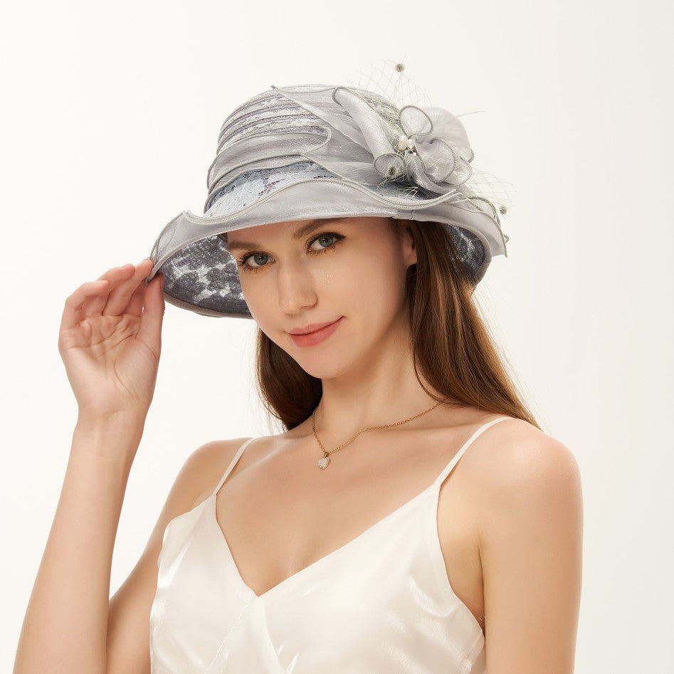 Mesh Straw Embroidered Beach Hat - Hiccupzz
