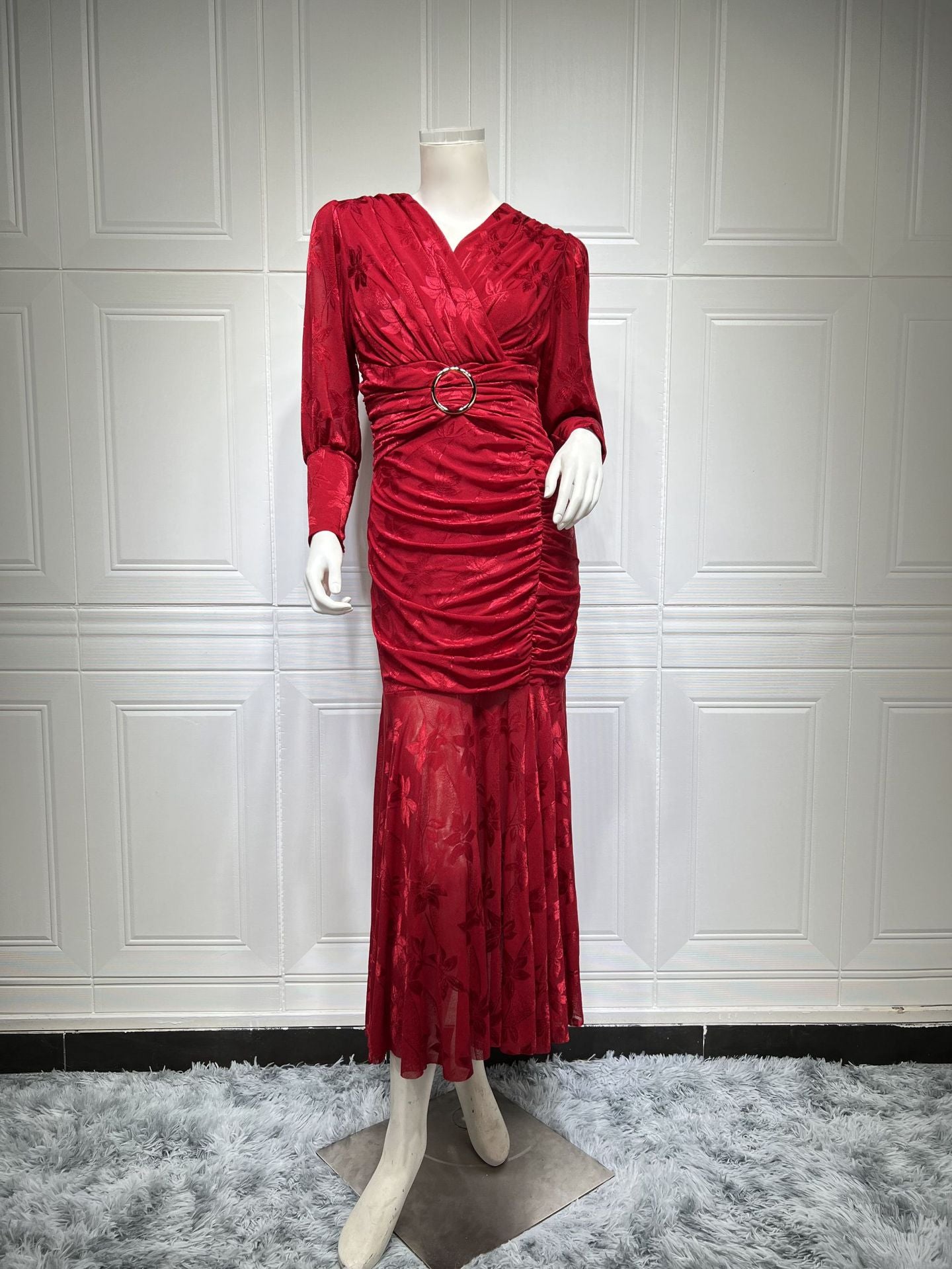 Women's Fashion Street Hipster V-neck Dress - Hiccupzz