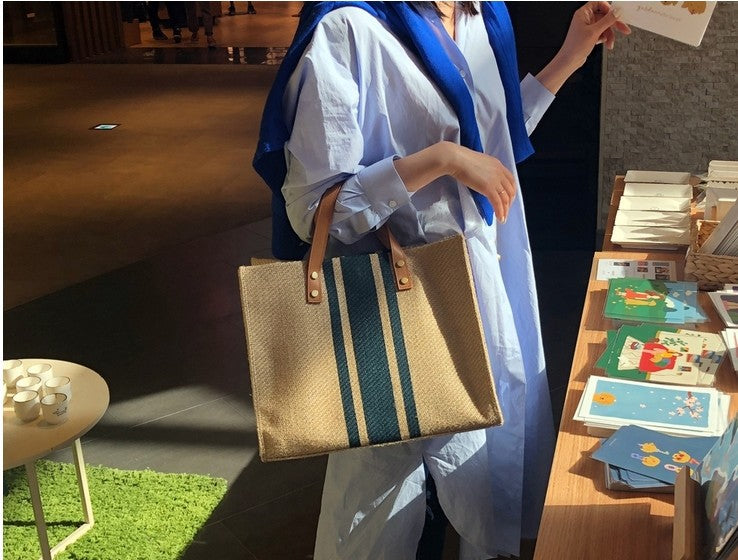 Women's Portable Briefcase Canvas Large Capacity Bag - Hiccupzz
