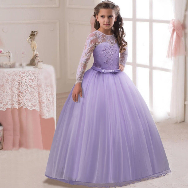 Kids Long Flower Girl Dress Dress - Hiccupzz