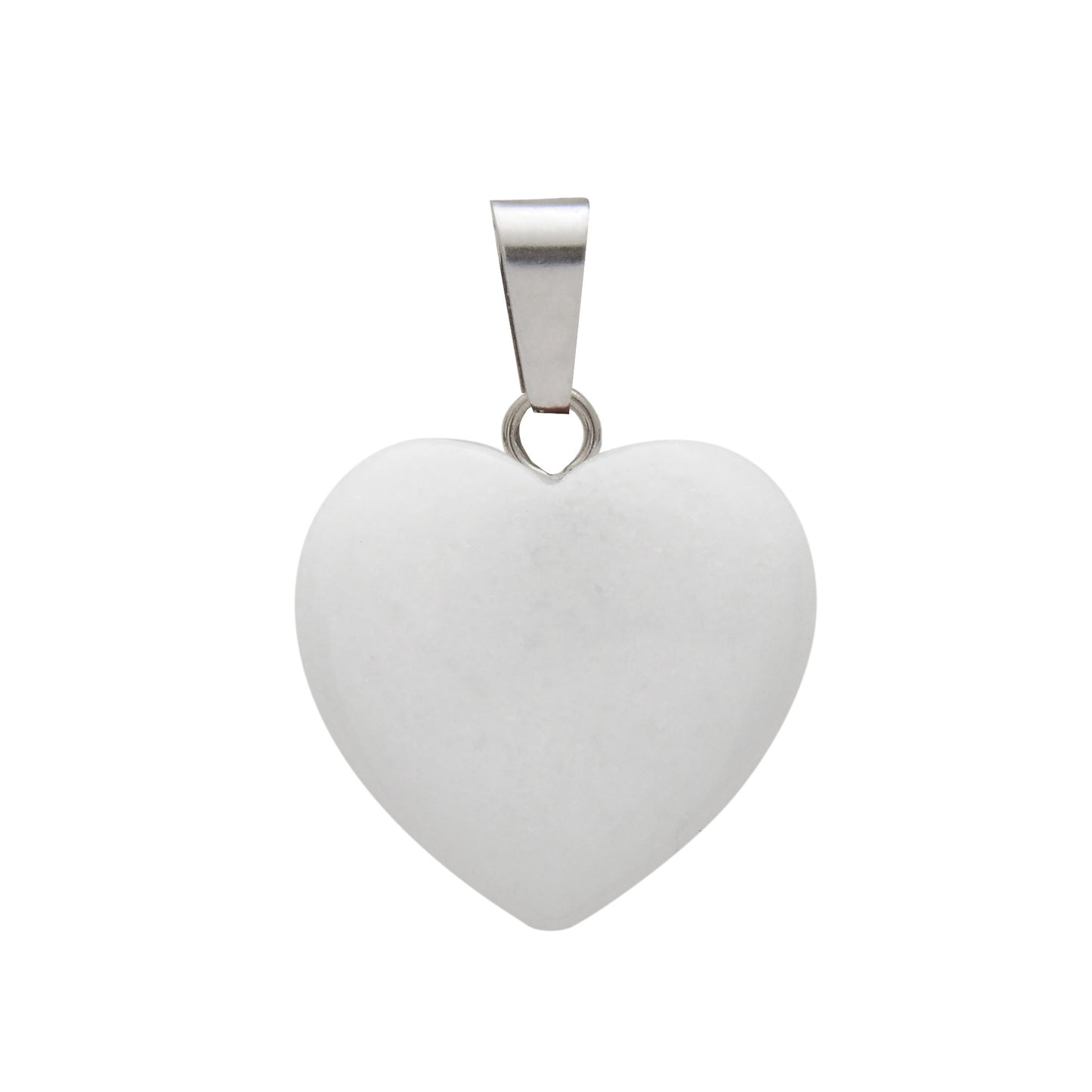 Hand-carved Love Heart Shaped Rough Stone Peach Heart Crystal Necklace - Hiccupzz