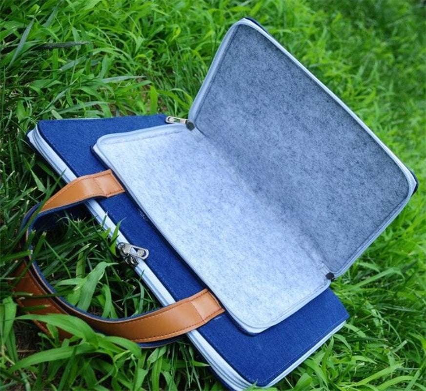 Fashion Felt Laptop Bag Multicolor Handheld - Hiccupzz
