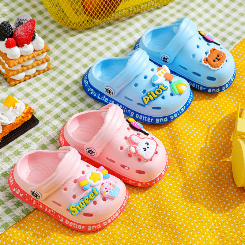 Kids Cartoon Cave Hole Sandals - Hiccupzz