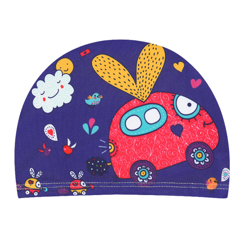 Children's Swimming Hat Printed Cartoon Comfortable Swimming Cloth Hat - Hiccupzz