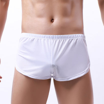 Men's Silky Round Edge Sports Boxers Home Shorts Three-point Pants - Hiccupzz