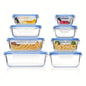 8-Pack Glass Food Storage Containers with Leak-Proof Lids, Microwave, Oven, Freezer & Dishwasher Safe, BPA-Free Bento Boxes for Meal Prep - Hiccupzz