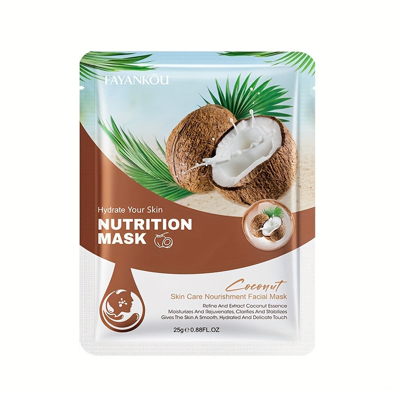 Coconut Nourishing Facial Mask – Moisturizing & Firming (3-6 pcs)