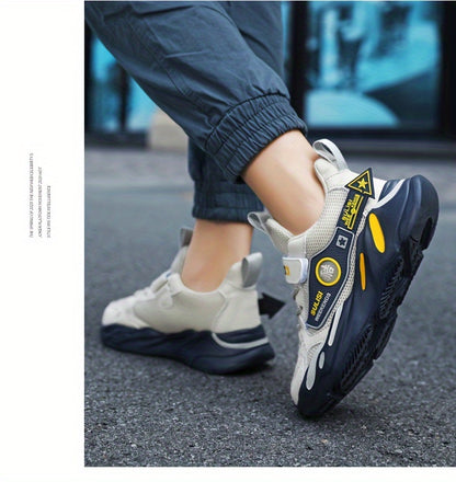 Boys' Casual Low-Top Mesh Sneakers - Breathable, Non-Slip Running Shoes for All Seasons. - Hiccupzz