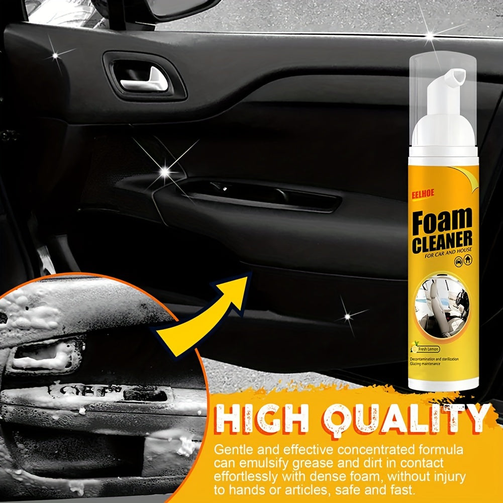 1/2/3 Pcs Multi-Functional Foam Cleaner - Automotive Interior Plastic Care Spray for Instrument Panels, Steering Wheels, and Seats