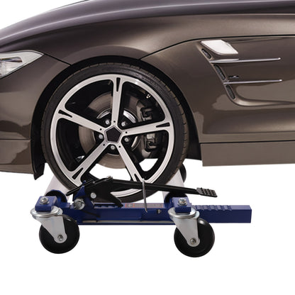 Set Of 4 Car Wheel Dolly Heavy Duty Self Loading Dolly With Ratcheting Foot Pedal, 1300lbs Capacity - Hiccupzz