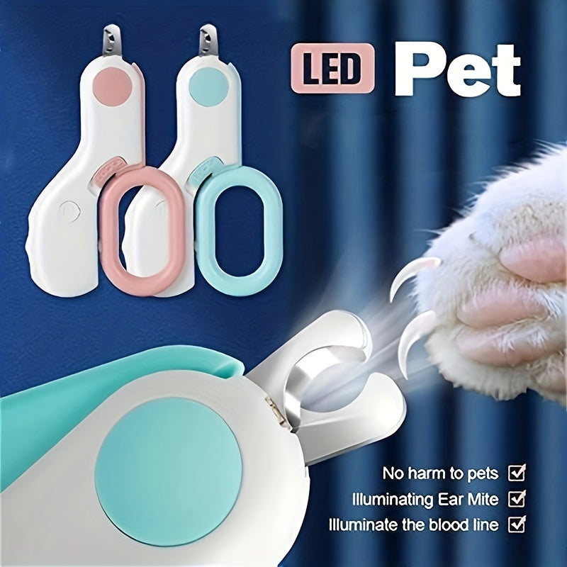 Professional Pet Grooming Kit: Dog & Cat Nail Clippers with LED Lights