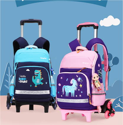 American Detachable Trolley  Bag For Elementary School Students - Hiccupzz