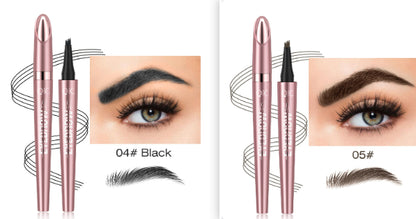 Waterproof And Smooth Not Smudge Four-fork Liquid Eyebrow Pencil