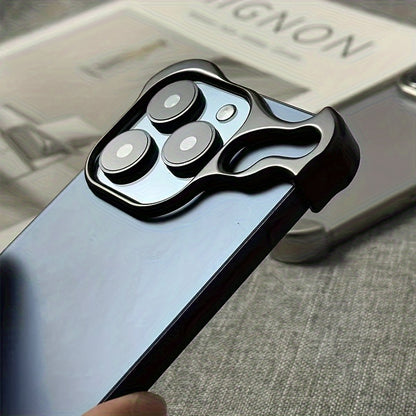 Metal Corner Anti-Fall Special-Shaped Phone Case For iPhone 15 Pro Max 14 15 Pro 14 Pro Max 14 15 Plus 13 Pro Max 13 Pro With Lens Film Frameless Slim Shockproof - Hiccupzz
