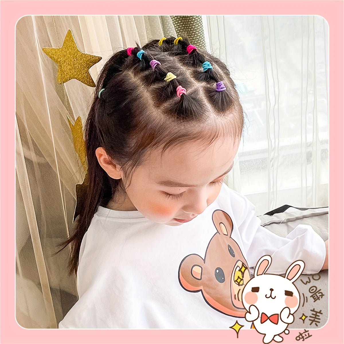 Cuerda elástica para el pelo para niñas: juego de accesorios para el pelo con coleteros para niñas (100/300 piezas), ideal para regalar