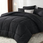 7-Piece Checkered Comforter Set – All-Season, Soft Microfiber-Available in Twin/Full/Queen/King Sizes - Hiccupzz