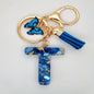 Blue Butterfly Alphabet Initial Keychain - Cute Resin Charm for Bags and Daily Use - Hiccupzz