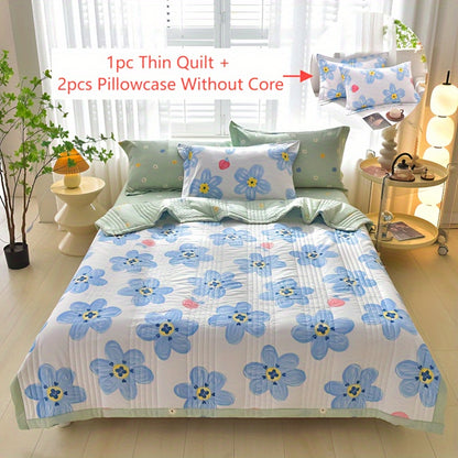 3 Pcs Skin-friendly Summer Cooling Quilt Set, Soft And Comfortable Quilt For All Seasons - Hiccupzz