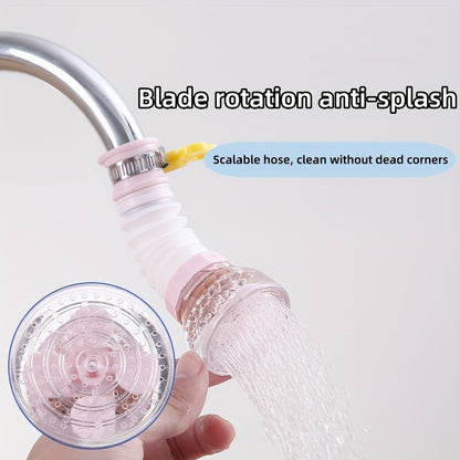 1 Pc Adjustable Faucet Shower Head - Rotatable Nozzle, Retractable Sprayer, Anti-Splash Design